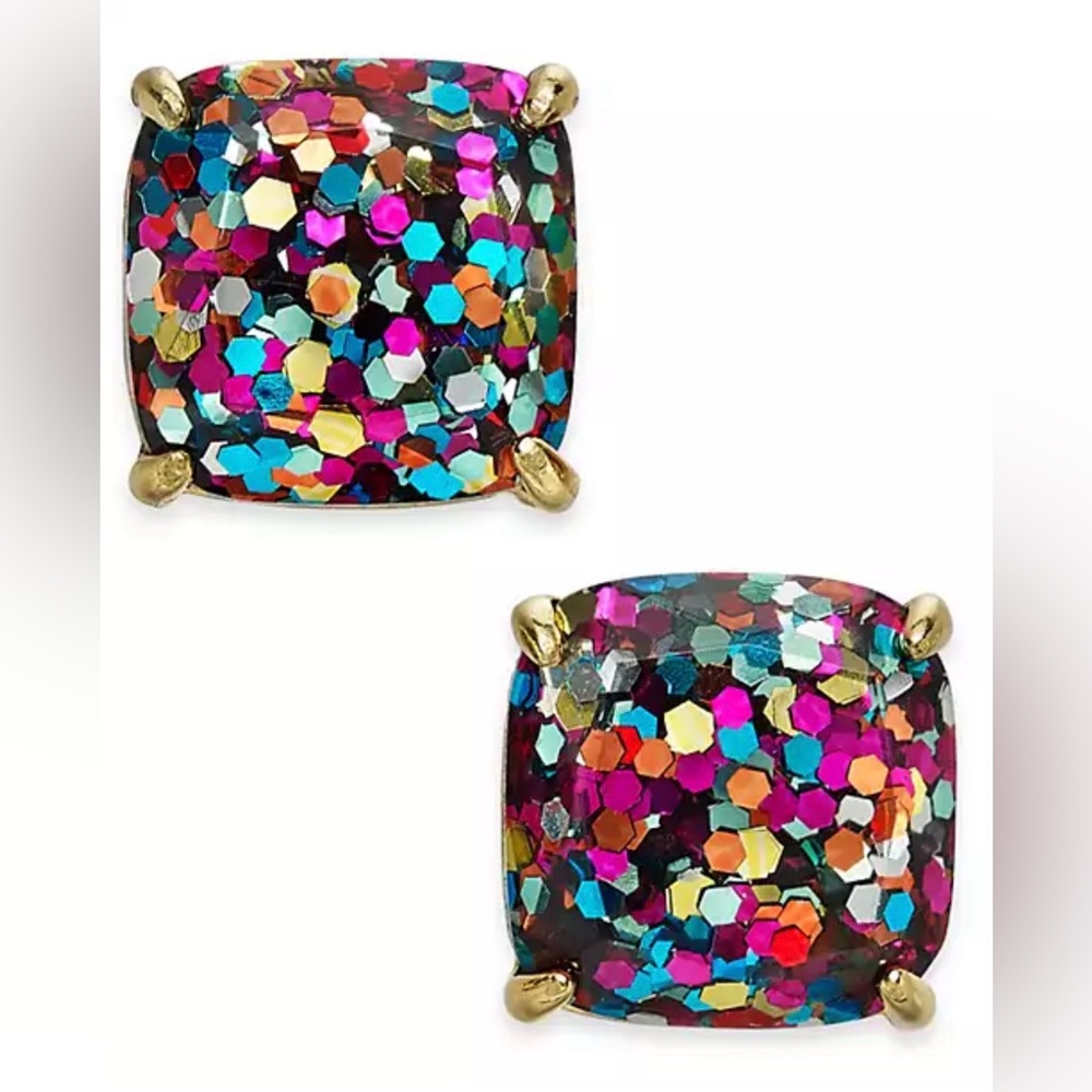 Kate Spade Glitter Square Stud Earrings